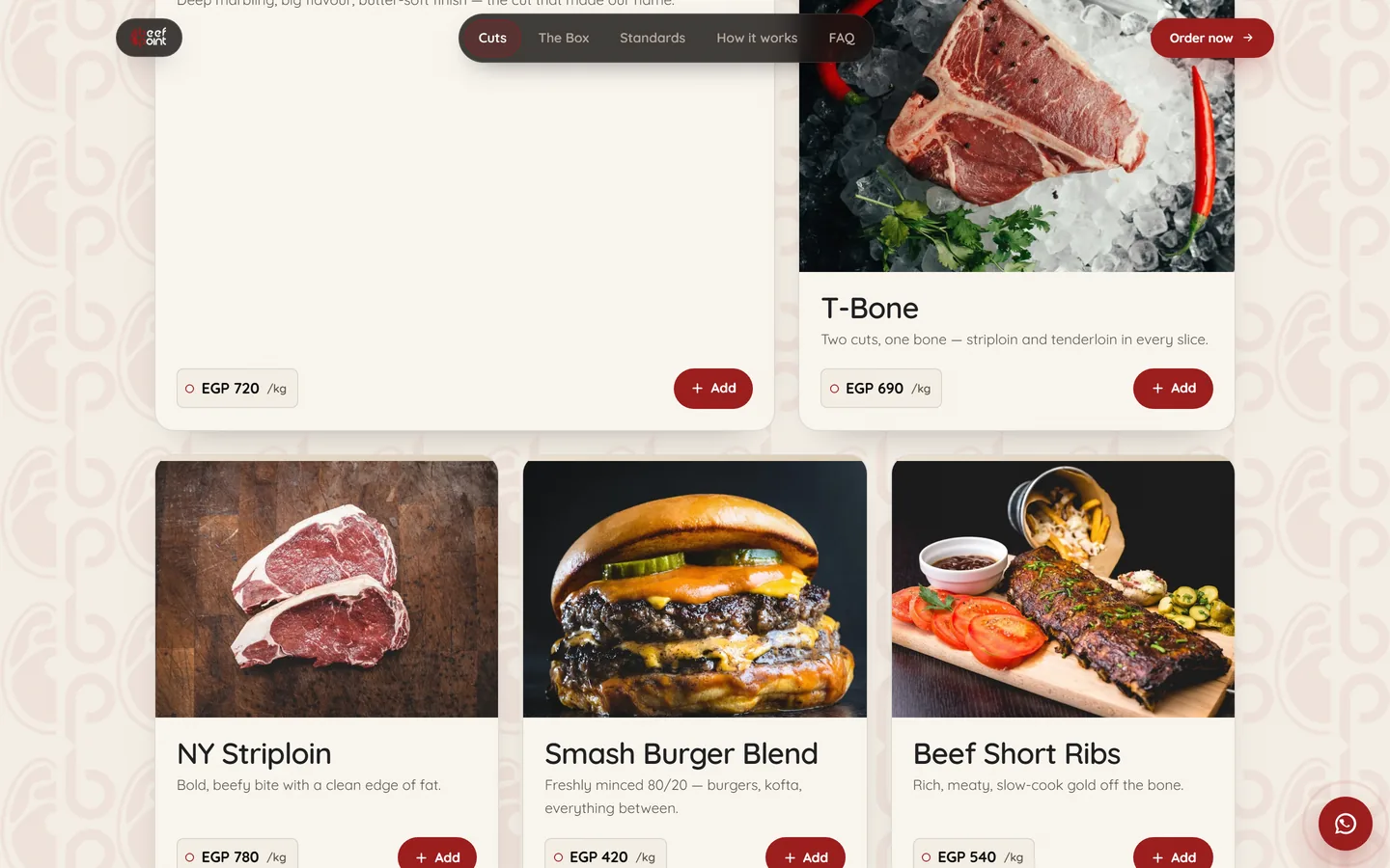 Beef Point — the order-to-door journey and standards